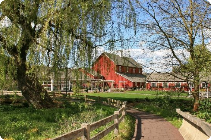Outside image of the Pickering barn roller rink